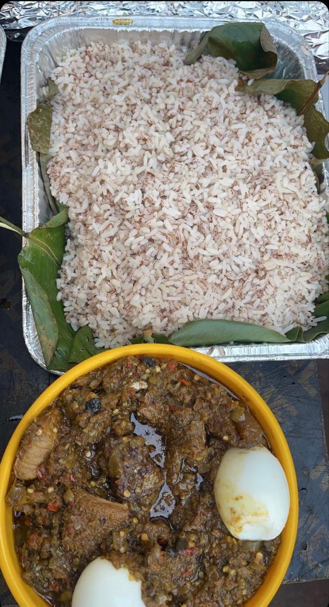 Ofada and Sauce with Fish